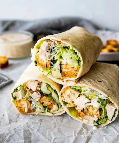 kuřecí caesar wraps recept na rušné noci