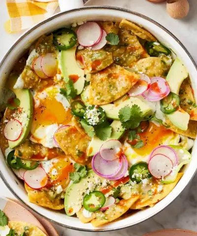 jednoduchý recept na chilaquiles verdes