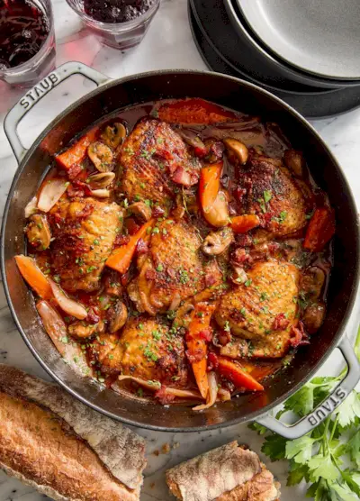 recette de coq au vin au four hollandais