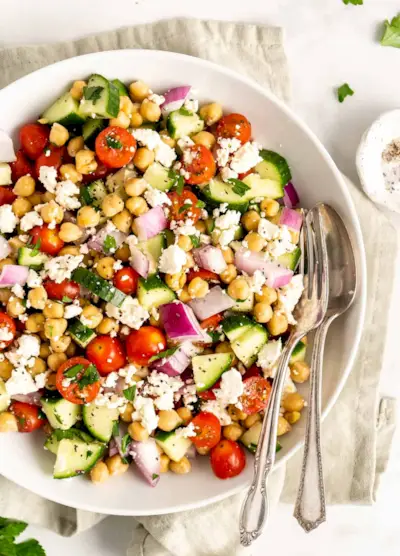 recepta fàcil de preparar menjar amanida de cigrons