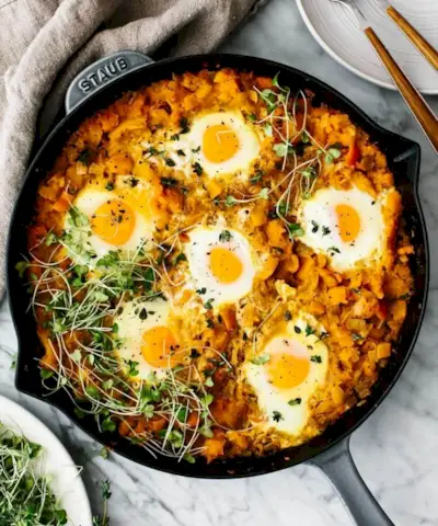 Oranžový recept na podzimní snídani shakshuka