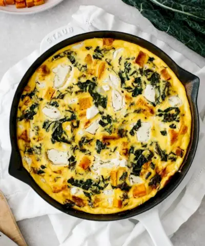 máslová dýně kapustová frittata podzimní snídaně recept