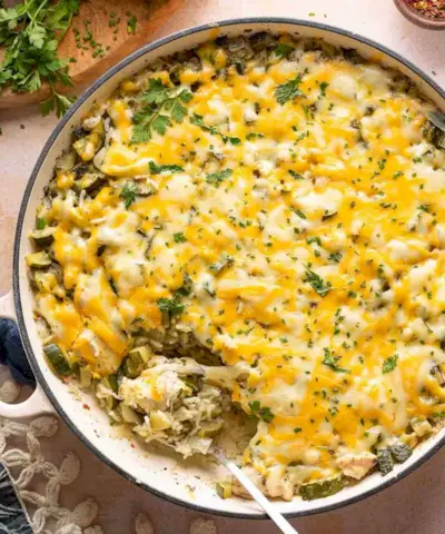 une recette de poulet au fromage et de riz