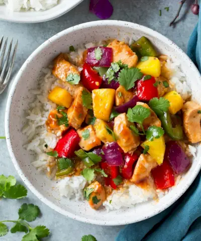 une recette de poulet hawaïen