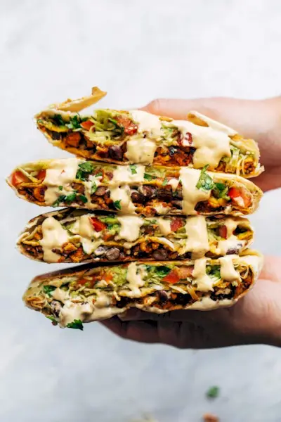 recette suprême de crunchwrap végétalien