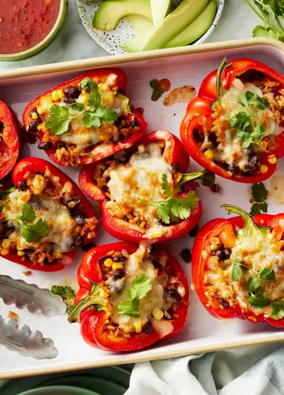 recette végétarienne de poivrons farcis sans viande