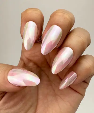 letní natlačovací nehty