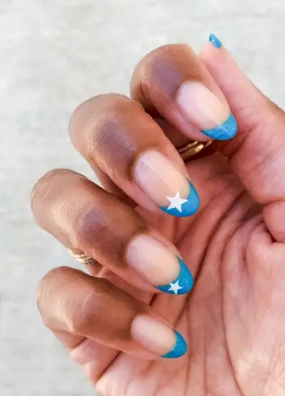 ongles français colorés