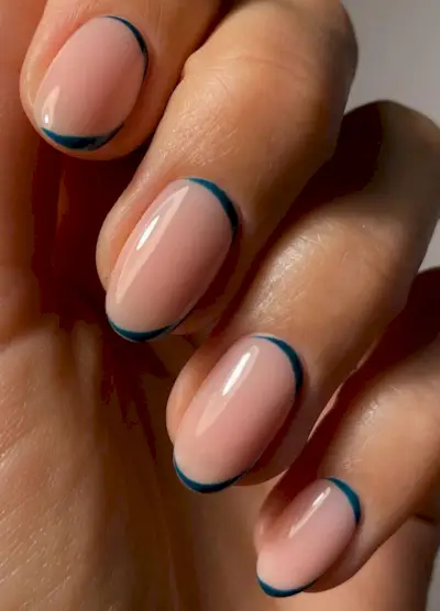 ongles français colorés