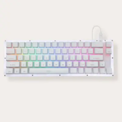 Verlicht romig toetsenbord