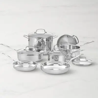 Set d'estris de cuina d'acer inoxidable d'11 peces