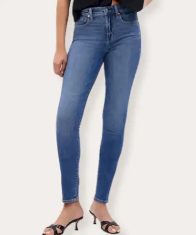 Magas, vékony farmernadrág