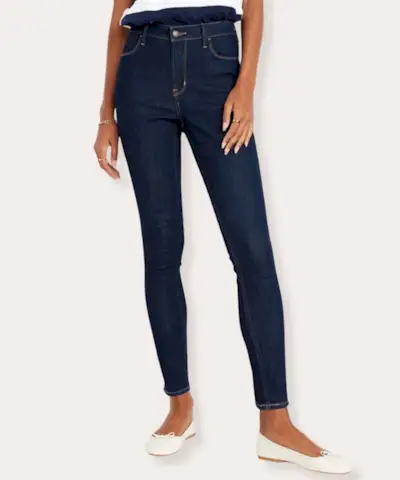 Magas derekú szupervékony farmernadrág