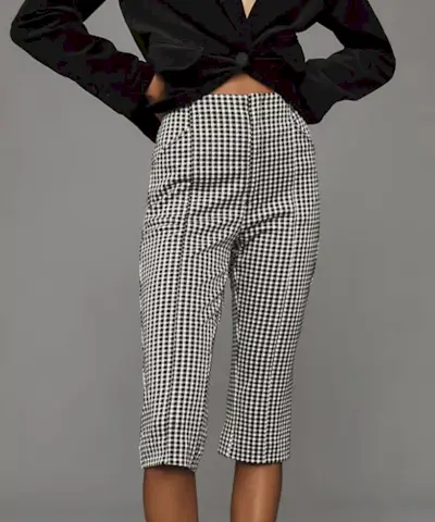 Gingham Capri nadrág