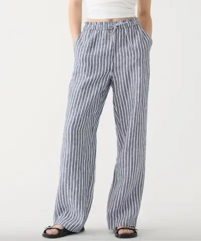 Csíkos vászonnadrág