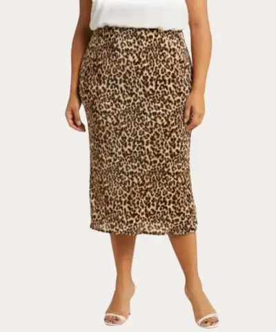 Leopárd Midi szoknya