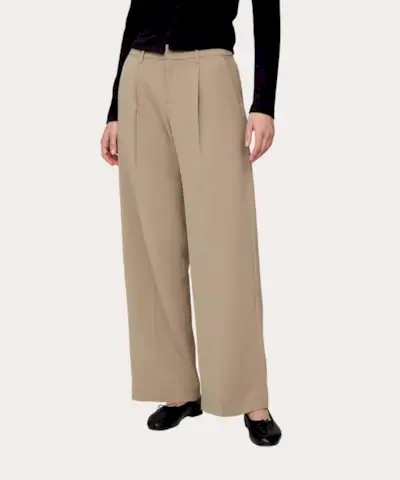 Pantalons de cama ampla plisats