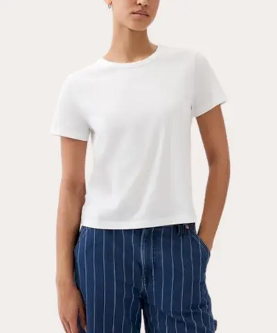 Vintage scvrklé tričko z organické bavlny