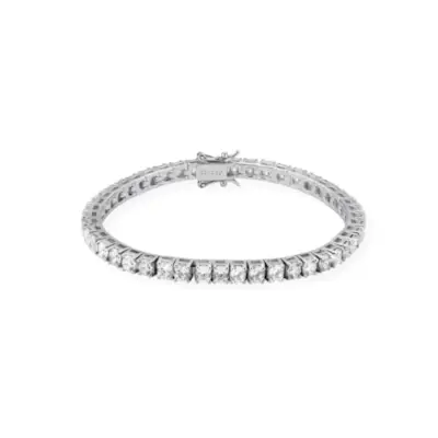 Kate 4MM kulatý broušený bílý safírový náramek