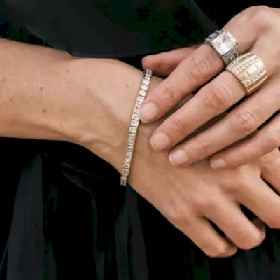 Princezna broušený bílý safírový náramek