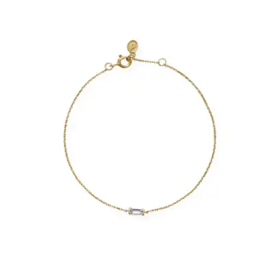 Bageta bílý safírový náramek