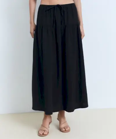 Jupe à cordon en coton