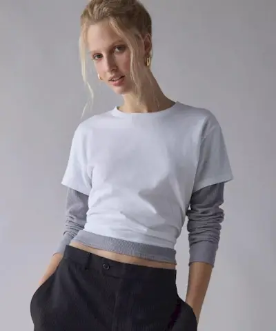 T-shirt Twofer à manches longues