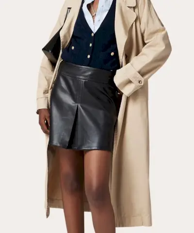 Mini sijonas iš dirbtinės odos