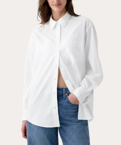 Dideli medvilniniai poplin marškinėliai