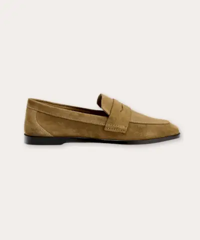 Zomšiniai „Penny Loafers“.