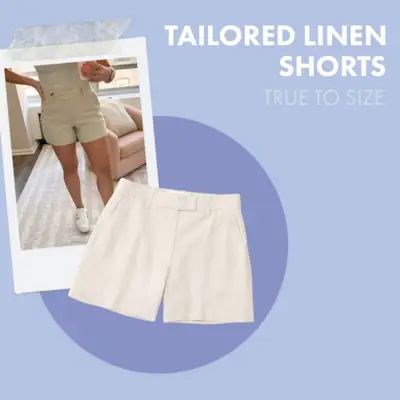 Op maat gemaakte linnen short van Abercrombie
