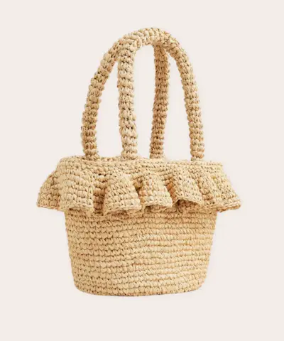 Sac à volants en raphia