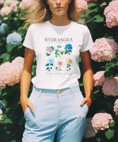 T-shirt Fleur d'hortensia