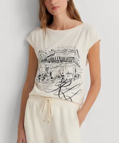 T-shirt en jersey graphique