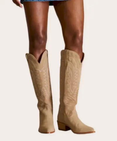 Bottes de cow-girl en daim