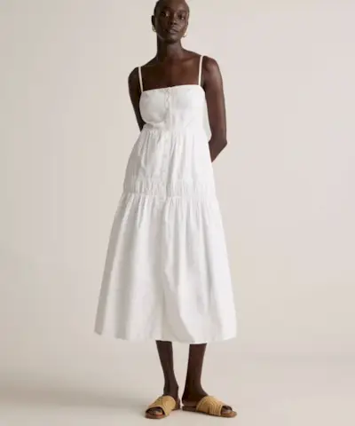 100% pamut Poplin Maxi ruha