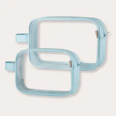 Trousses de toilette transparentes