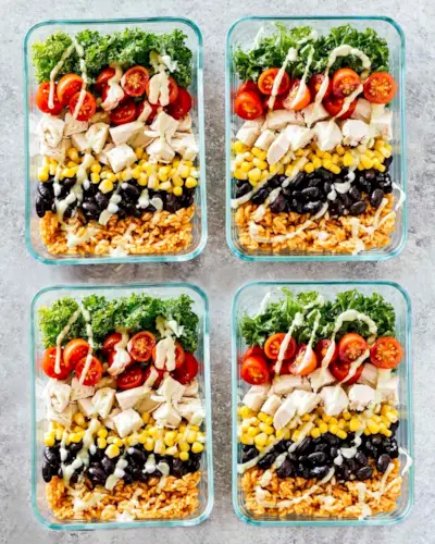 Příprava jídla Southwest Chicken Burrito Bowls