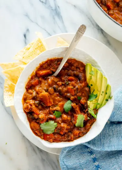 idée de déjeuner végétarien au chili