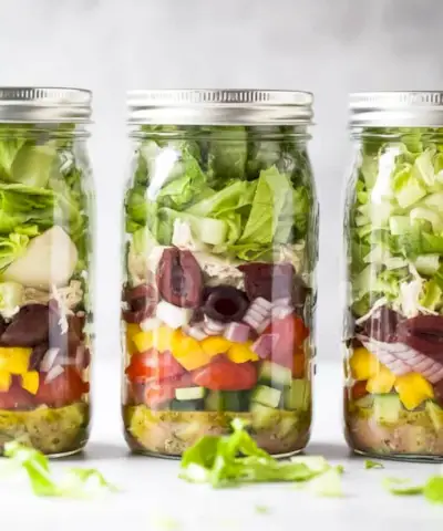 recette de déjeuner de salade de préparation de repas facile