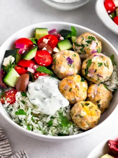 Mandonguilles de pollastre gregues