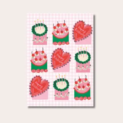 Targeta de pastís d'aniversari