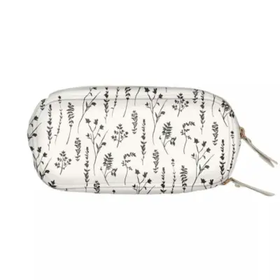 Pochette en similicuir à deux fermetures éclair