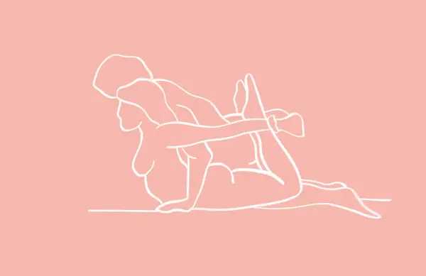 Szexuális pozíciók – kezek a boka mögött